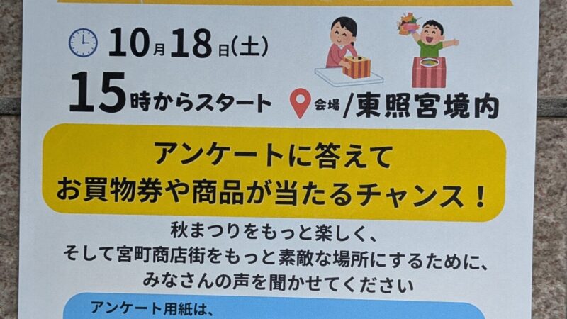 第２８回お宮町秋まつりでの抽選会